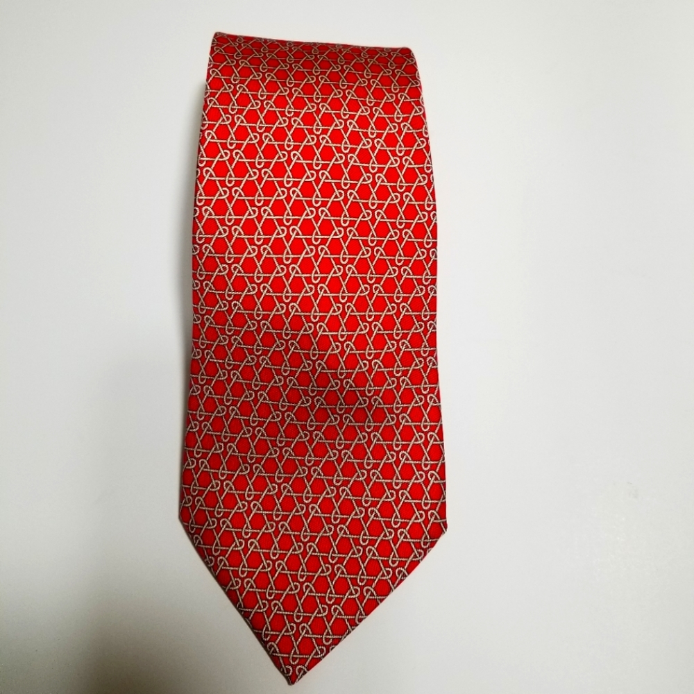 Vintage Hermes Tie Orange EUC